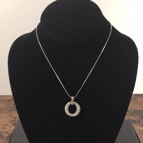 Crystal & Rhinestone “O” Necklace - Picture 5 of 6